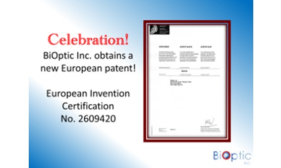 Celebration!BiOptic Inc. obtains a new European patent!